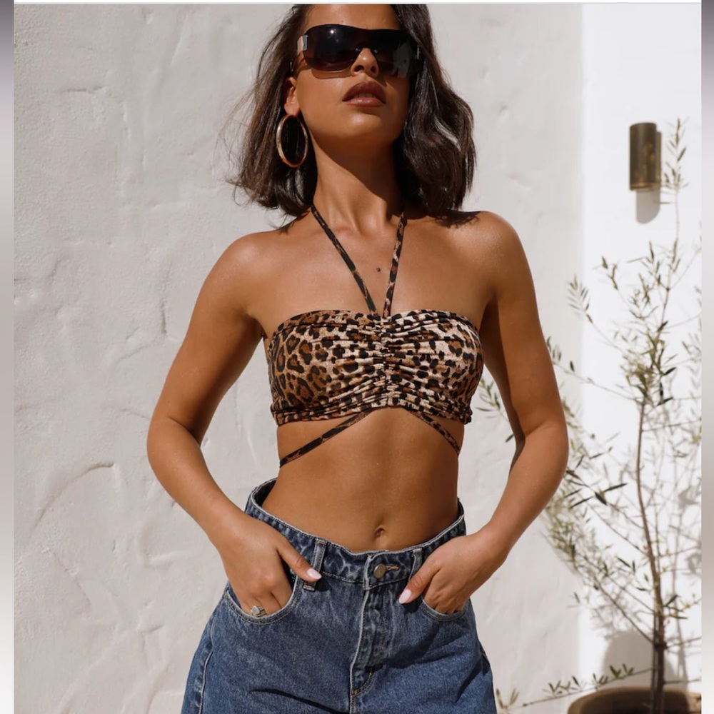 Fiercest One Crop Leopard NWOT
